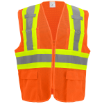 FrogWear | High-Visibility Orange Lightweight Mesh Surveyors Vest